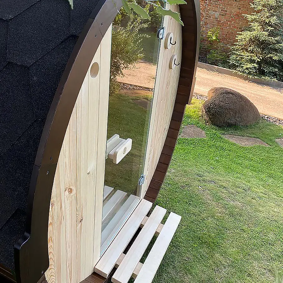 Model Smart Fassauna Kiefernholz inkl. E-Ofen – Bild 2