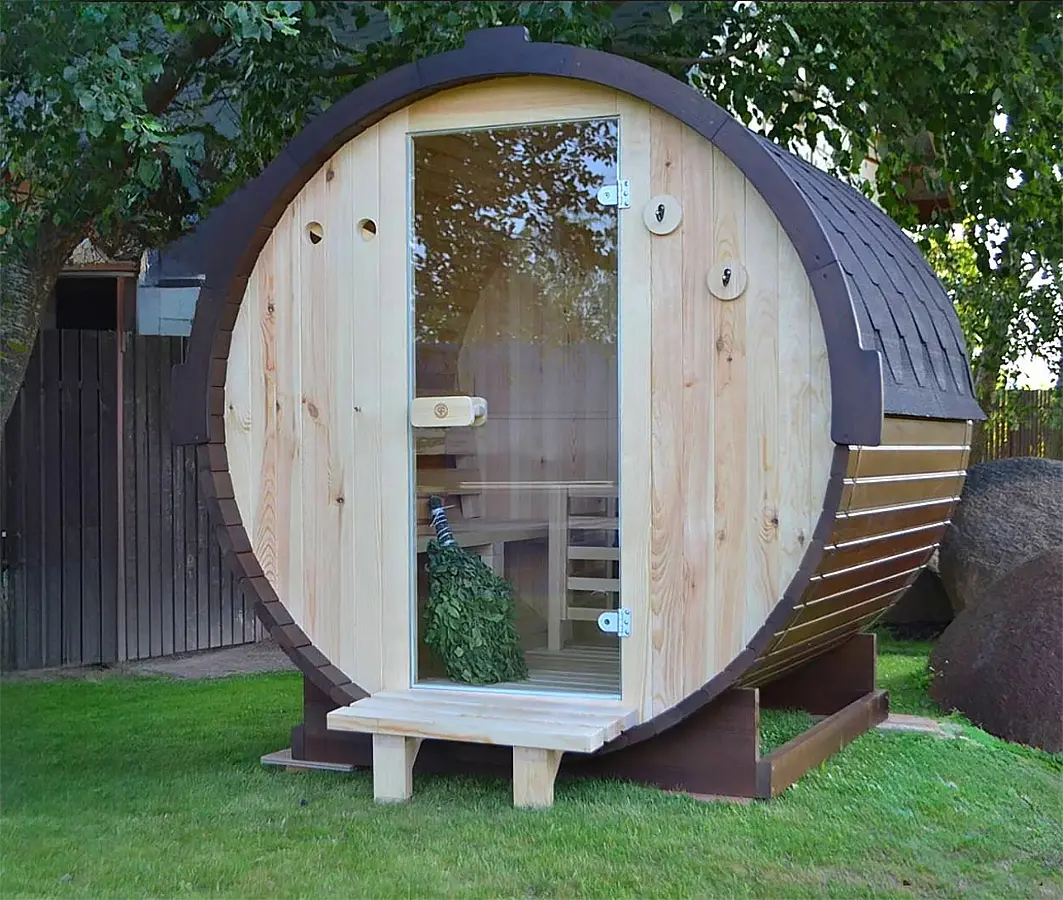 Model Smart Fassauna Kiefernholz inkl. E-Ofen