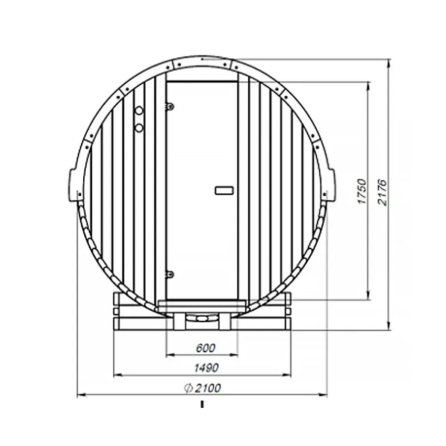 Modell Comfort Fassauna Kiefernholz inkl. E-Ofen – Bild 3