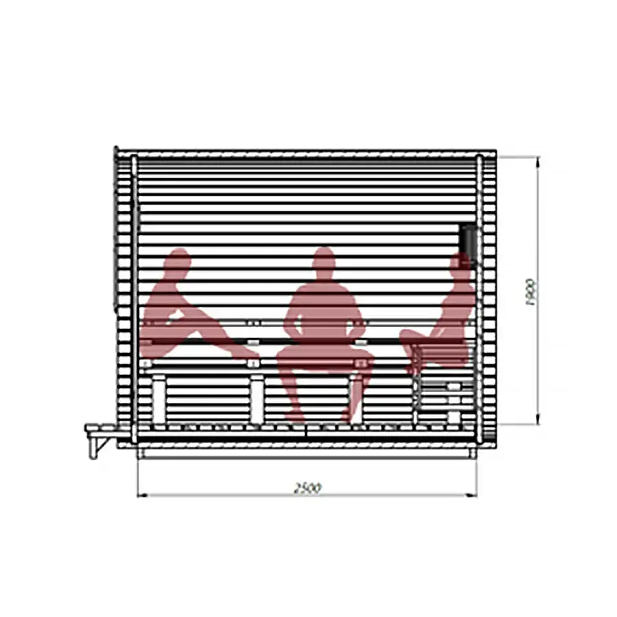 Modell Comfort Fassauna Kiefernholz inkl. E-Ofen – Bild 5
