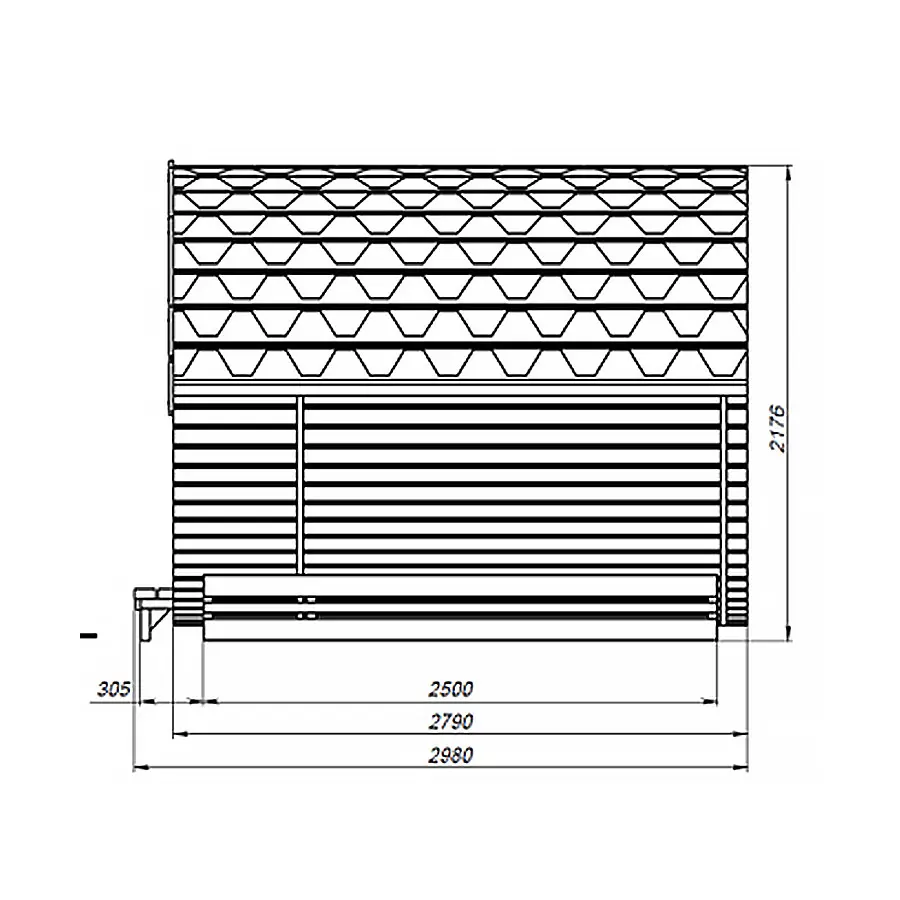 Model Compact EXTRA Fassauna Kiefernholz inkl. E-Ofen – Bild 4