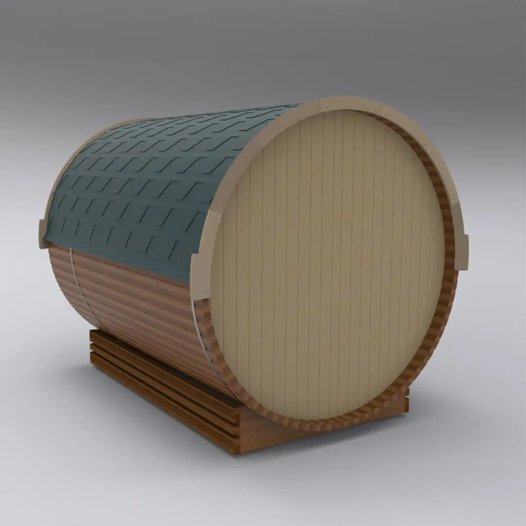 Model Compact Fassauna Kiefernholz inkl. E-Ofen – Bild 3