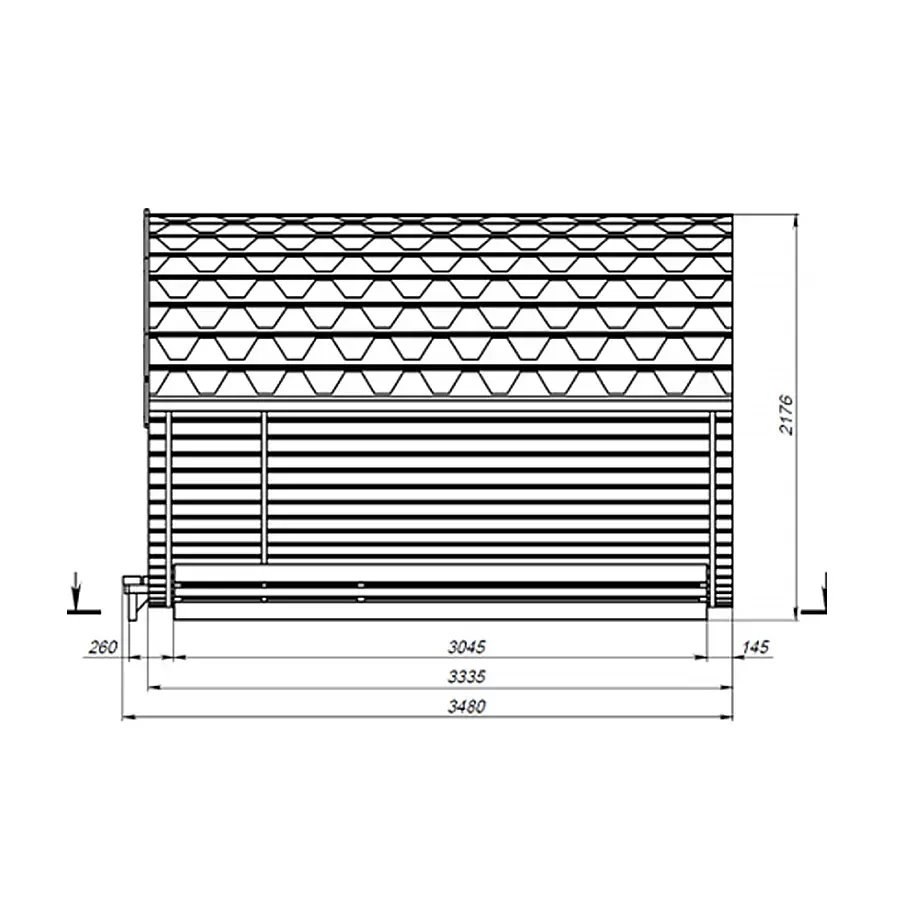 Modell Standart Fassauna Kiefernholz inkl. E-Ofen – Bild 6