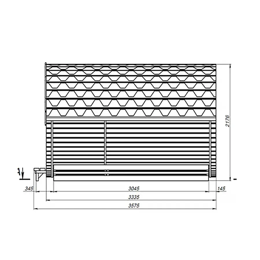 Modell Standart Plus Fassauna Kiefernholz inkl. E-Ofen – Bild 3