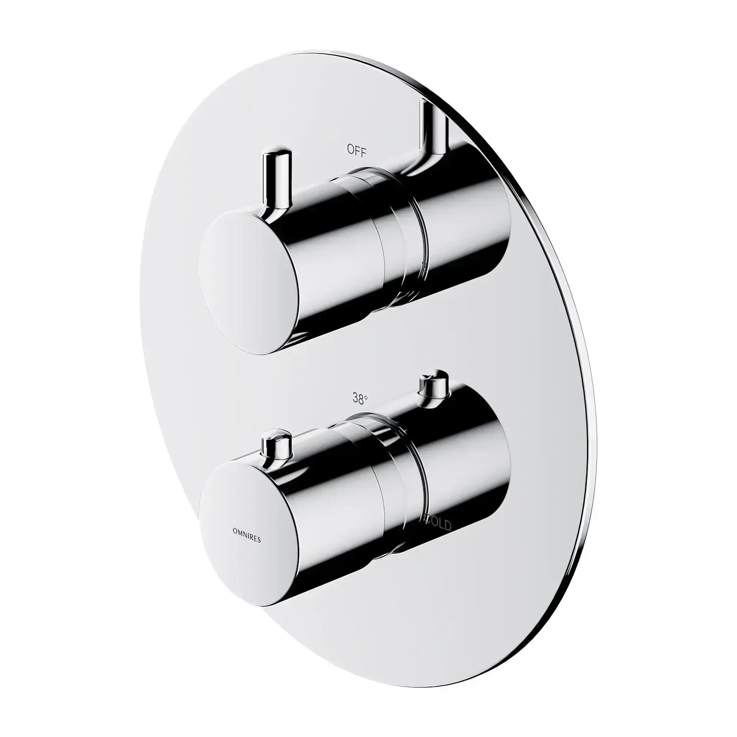 Aufputz-Element der Unterputz-Badewannen- und Duscharmatur mit Thermostat