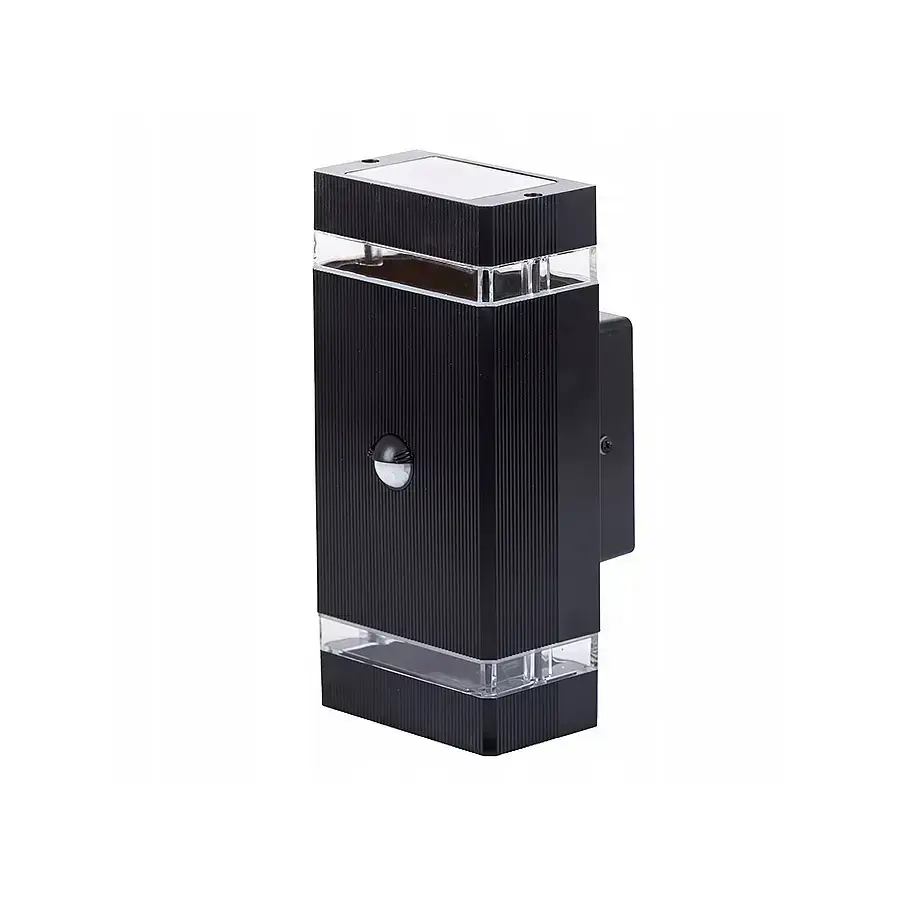 LED Außenwandleuchte mit Bewegungsmelder und Dämmerungssensor Schwarz IP44