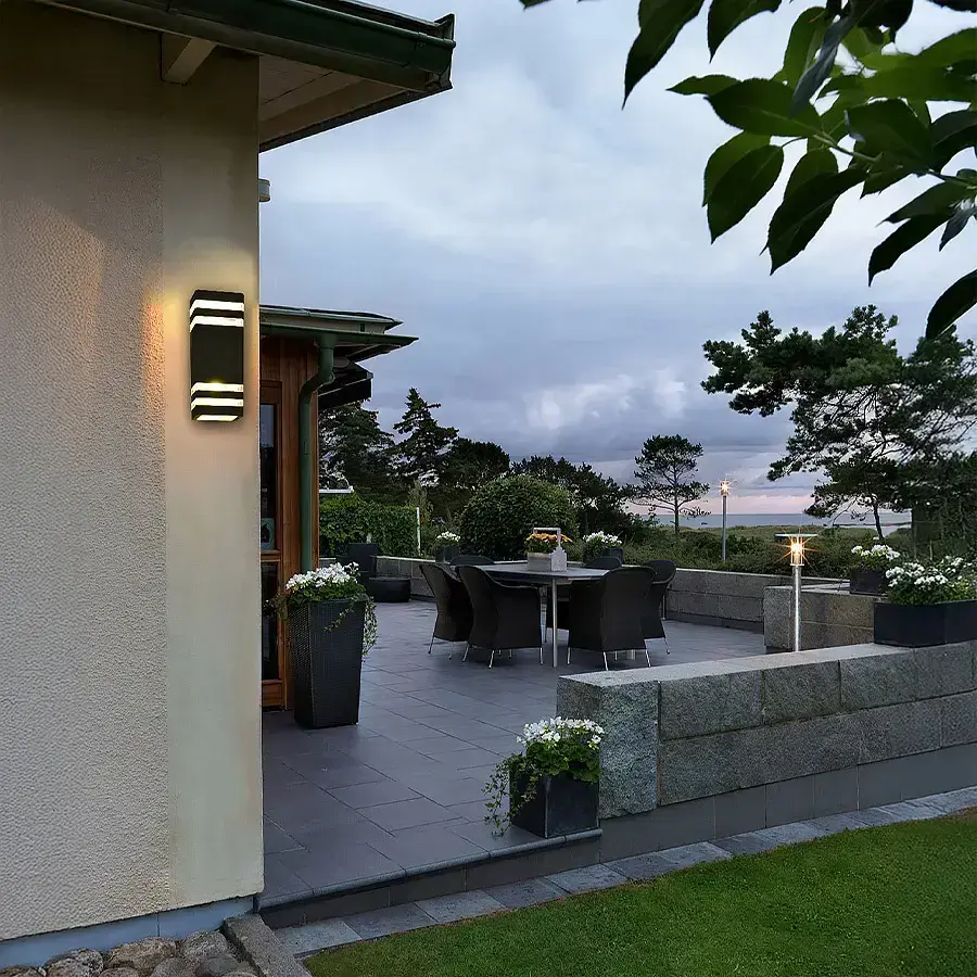 LED Außenwandleuchte GU10 IP44 Schwarz – Bild 2